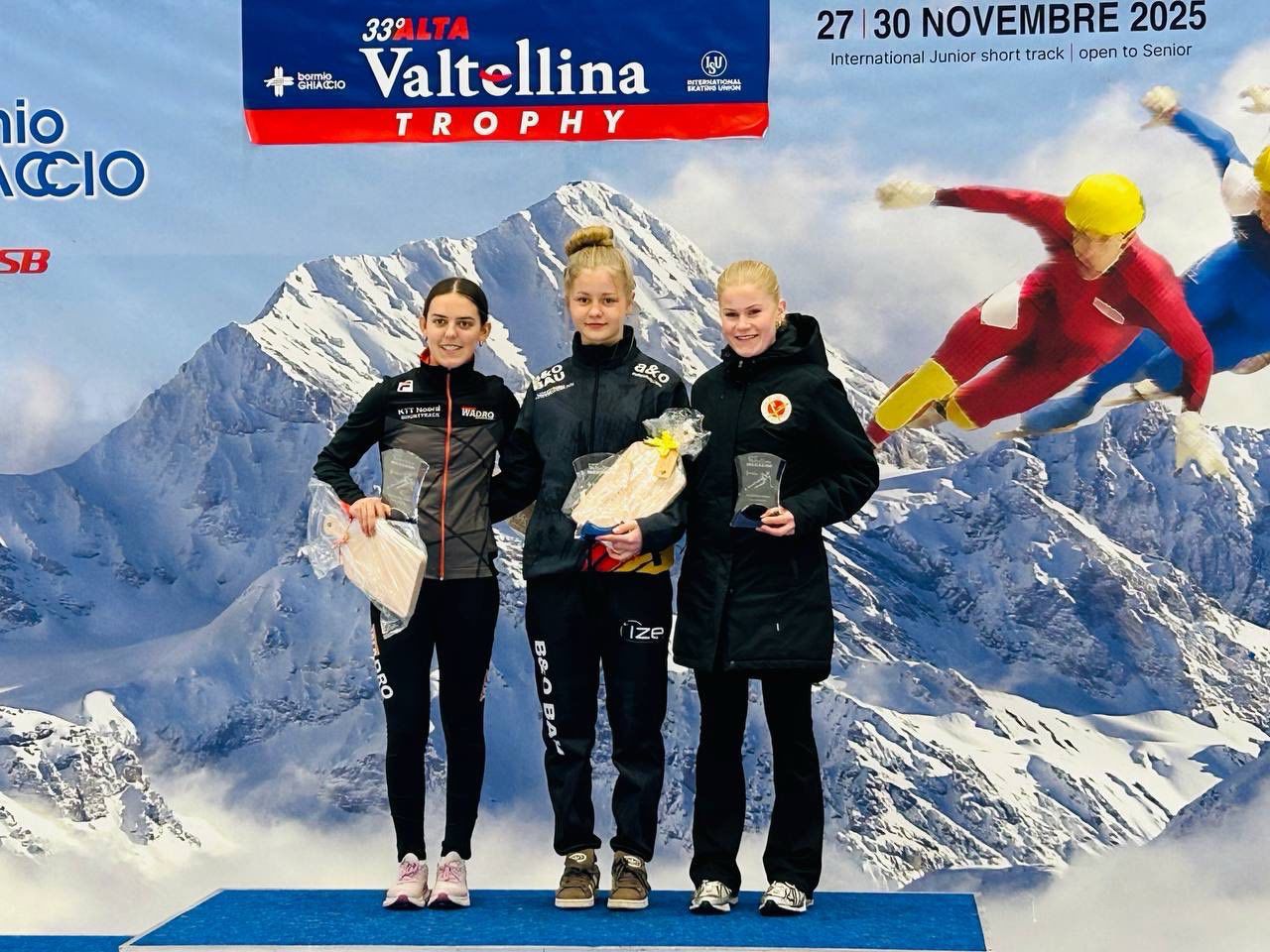 На Міжнародних змаганнях з шорт-треку «ALTA VALTELLINA TROPHY 32ND – Bormio, Italy», які відбулися з 27 по 30.11.2025 в Італії.